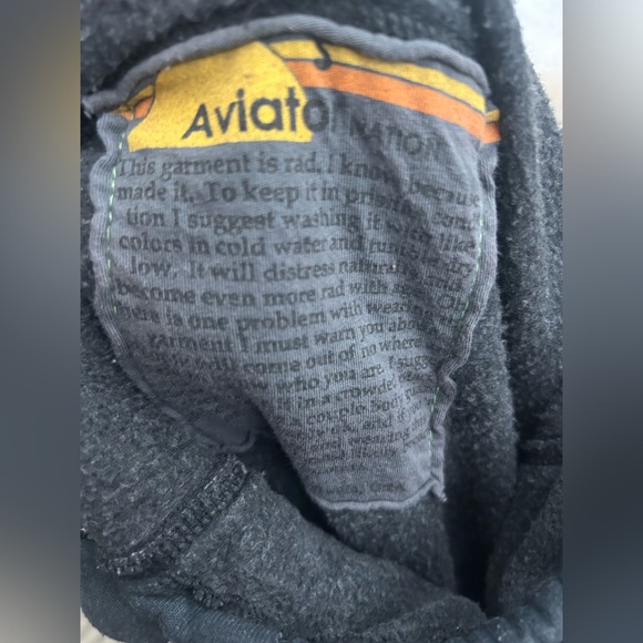 Aviator Nation Ninja Long Sleeve Pullover Hoodie Sweatshirt Navy Blue Small - Picture 6 of 7